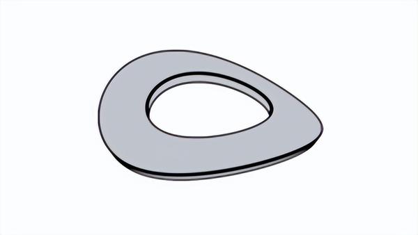 Saddle-shaped elastic washers